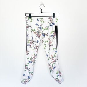 Athleta Women’s Contender White Floral Blossom Tuxedo Stripe 7/8 Length Legging